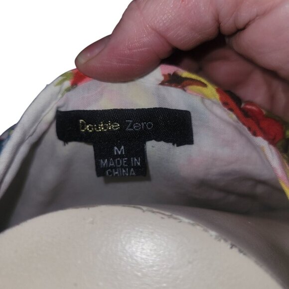 DOUBLE ZERO Floral Sleeveless Wrap Dress Ruffle‎ Trim & Waist Tie Summer Spring - Picture 5 of 6